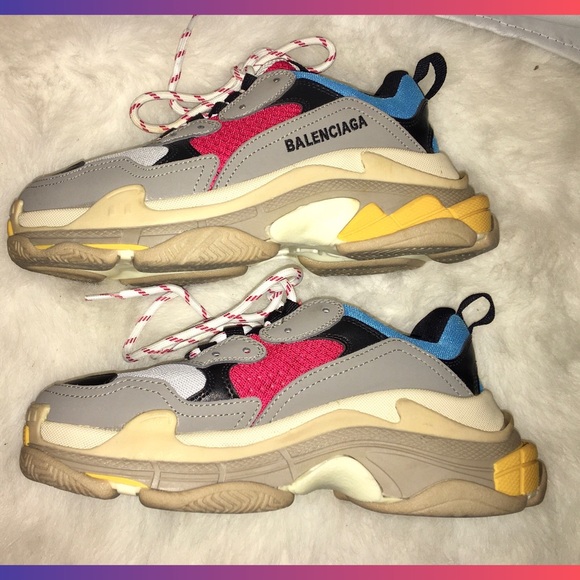 Balenciaga Triple S in gray red and blue - Picture 3 of 6